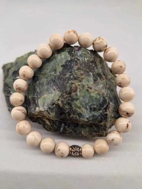 Bracelet Magnésite pierre naturel 8mm
